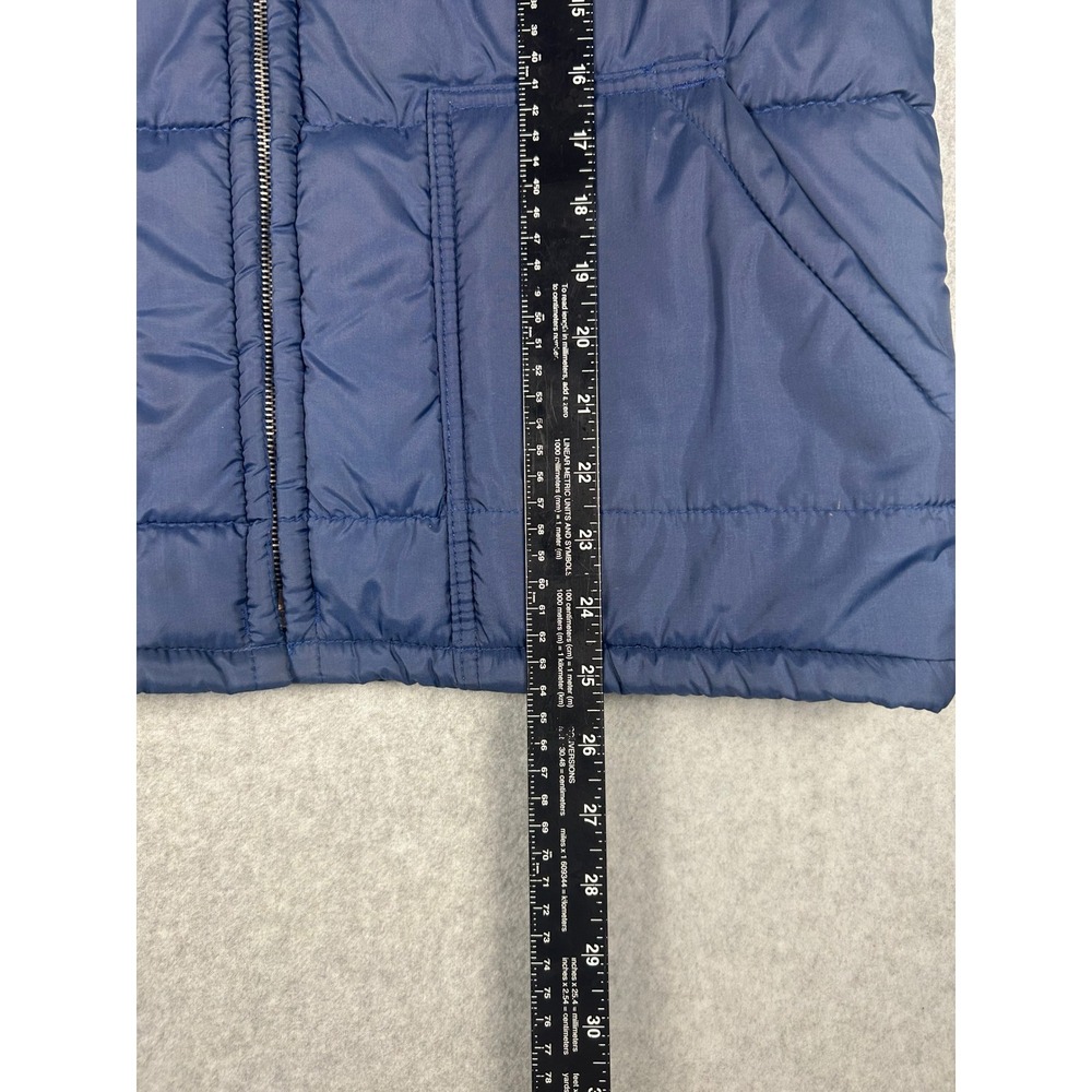 Wedgefield Puffer Vest Solid Navy Blue Medium Vintage 70s 80s Outdoor - Picture 5 of 6